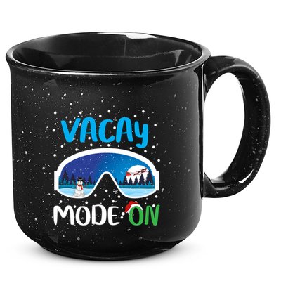 Funny Vacay Mode On Cute Snow Matching Family Vacation Gift 15oz Campfire Ceramic Mug