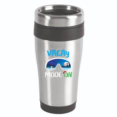 Funny Vacay Mode On Cute Snow Matching Family Vacation Gift 16oz Travel Tumbler