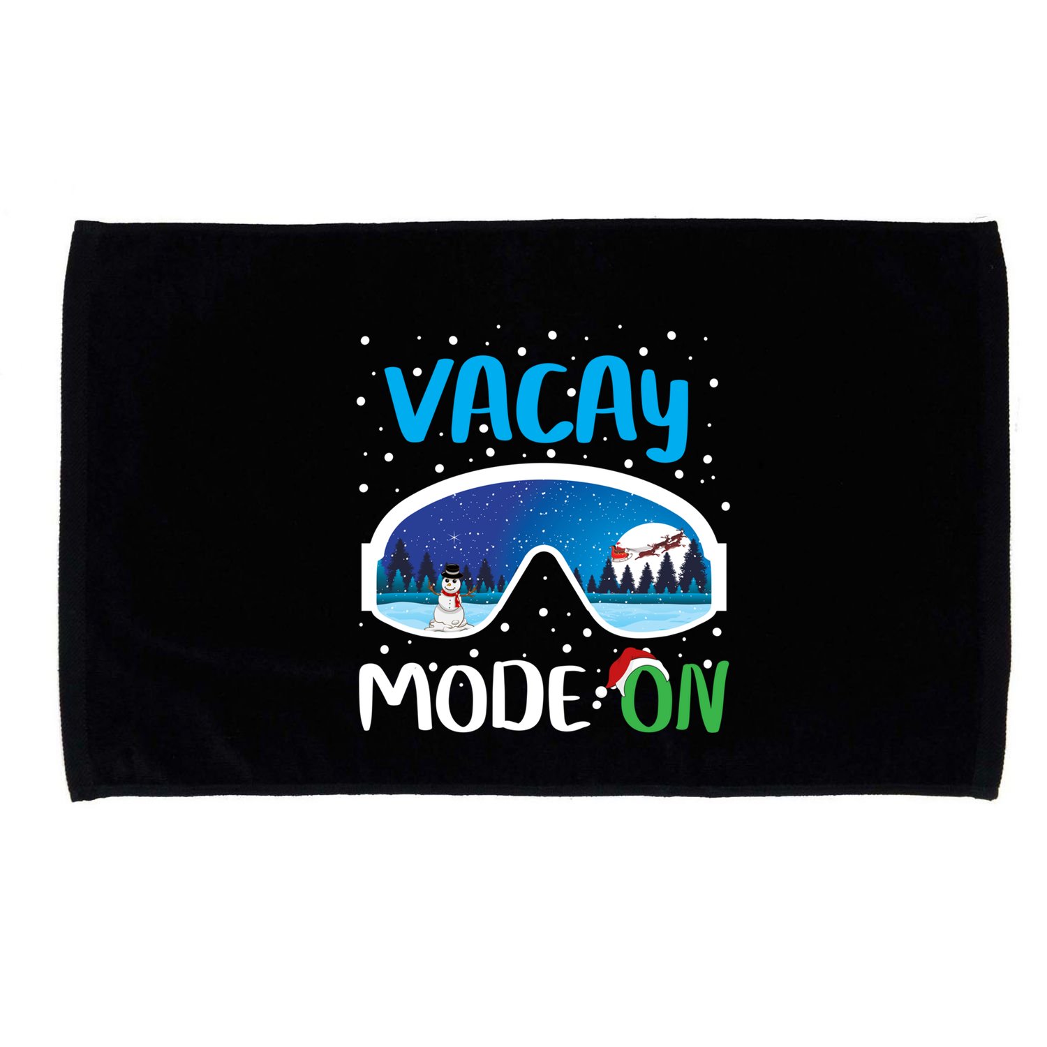 Funny Vacay Mode On Cute Snow Matching Family Vacation Gift Microfiber Hand Towel