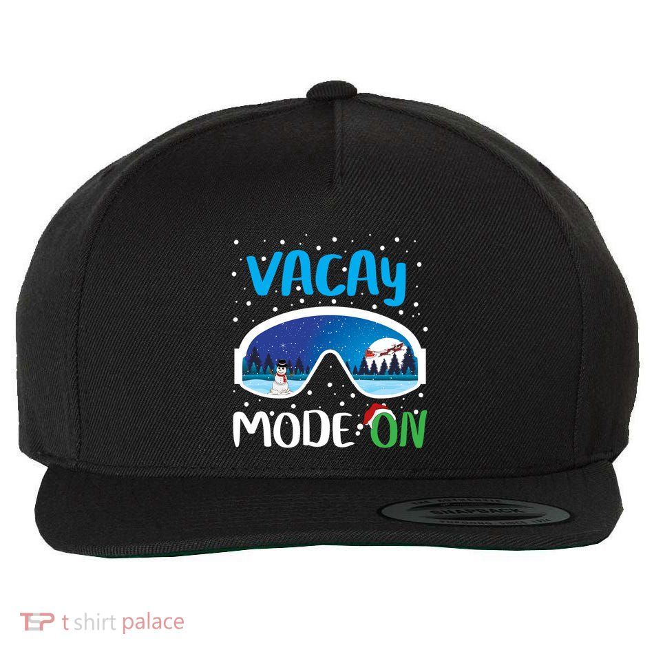 Funny Vacay Mode On Cute Snow Matching Family Vacation Gift Wool Snapback Cap