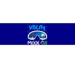 Funny Vacay Mode On Cute Snow Matching Family Vacation Gift Bumper Sticker