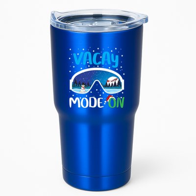 Funny Vacay Mode On Cute Snow Matching Family Vacation Gift Tumbler