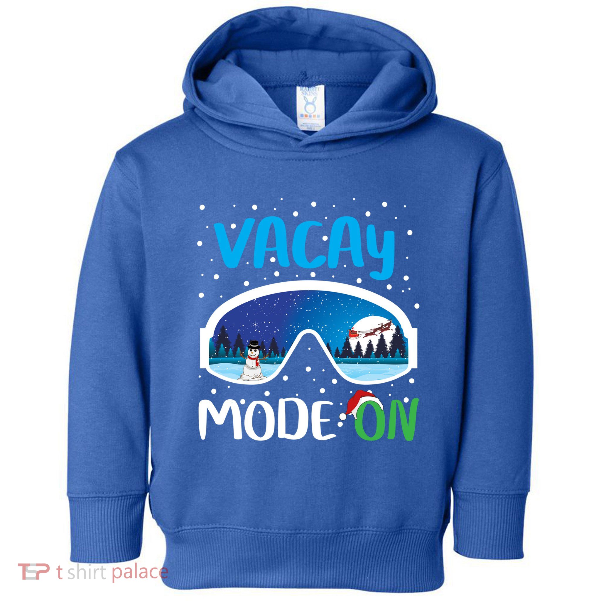 Funny Vacay Mode On Cute Snow Matching Family Vacation Gift Toddler Hoodie