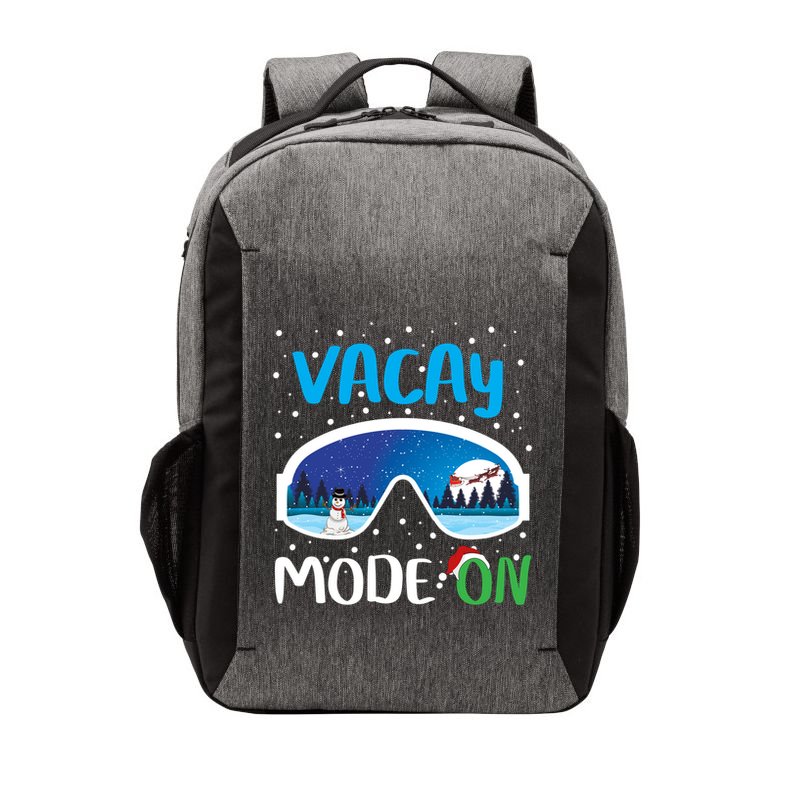 Funny Vacay Mode On Cute Snow Matching Family Vacation Gift Vector Backpack