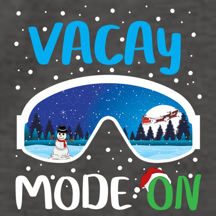 Funny Vacay Mode On Cute Snow Matching Family Vacation Gift Vector Backpack