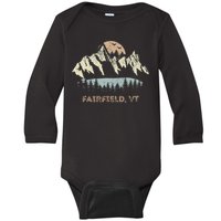 Fairfield Vermont Mountain Sunset Sunrise Vt Baby Long Sleeve Bodysuit