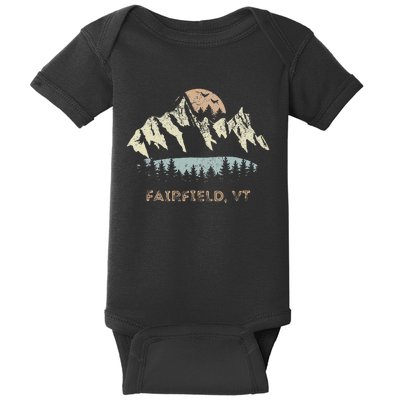 Fairfield Vermont Mountain Sunset Sunrise Vt Baby Bodysuit