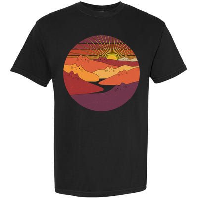 Funny Vintage Meowntains Cat Mountains Garment-Dyed Heavyweight T-Shirt