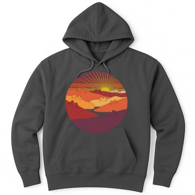 Funny Vintage Meowntains Cat Mountains Hoodie