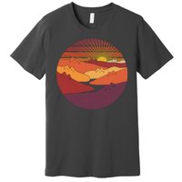 Funny Vintage Meowntains Cat Mountains Premium T-Shirt