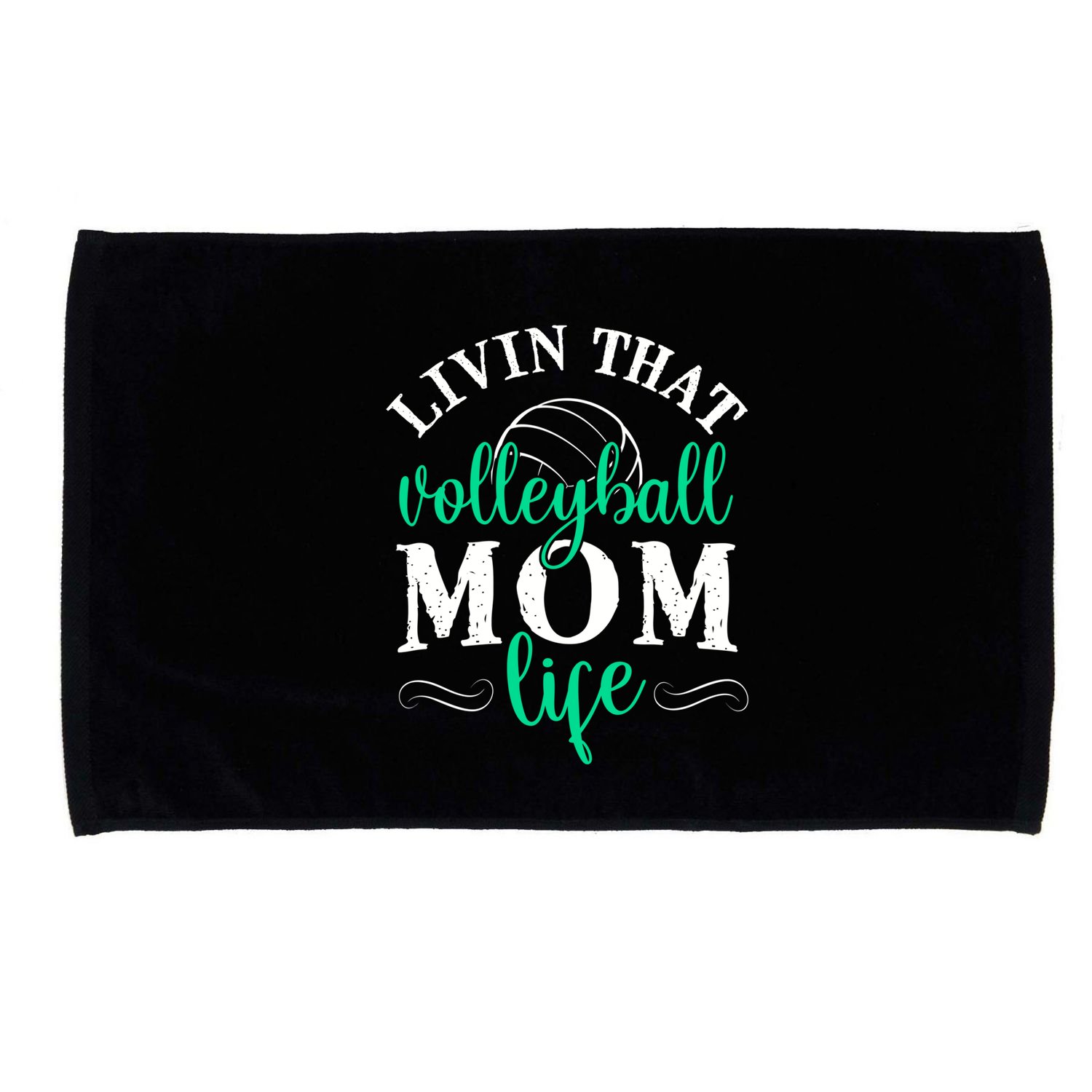 Funny Volleyball Mom Gift Livin That Volleyball Life Funny Gift Microfiber Hand Towel