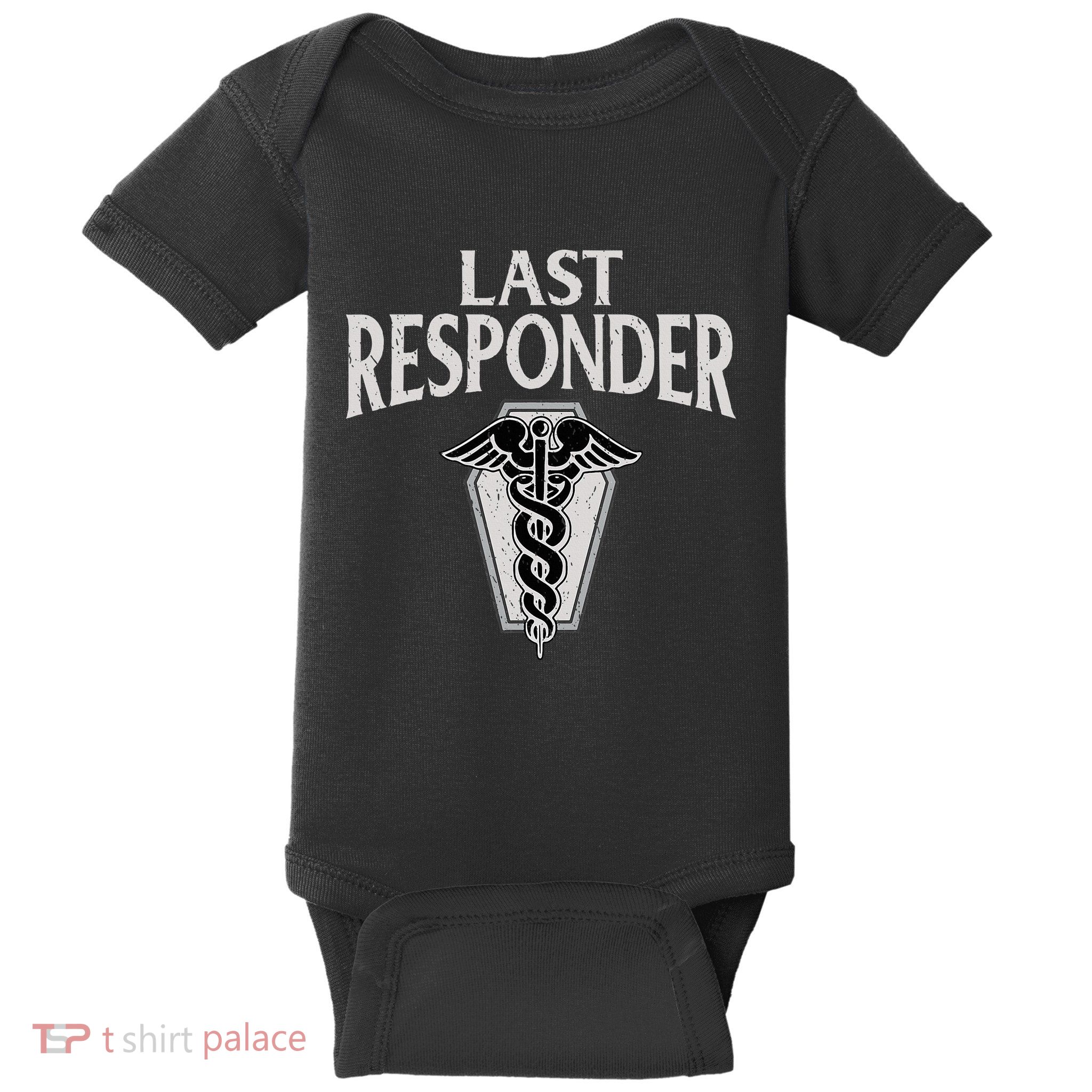 Funny Vintage Mortician Mortuary Last Responder Baby Bodysuit