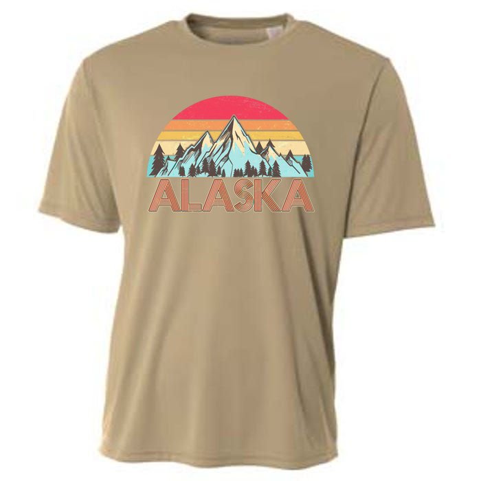 Funny Vintage Mountains Of Alaska Cooling Performance Crew T-Shirt