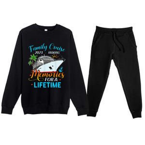 Family Vacation Making Memories For A Lifetime Premium Crewneck Sweatsuit Set