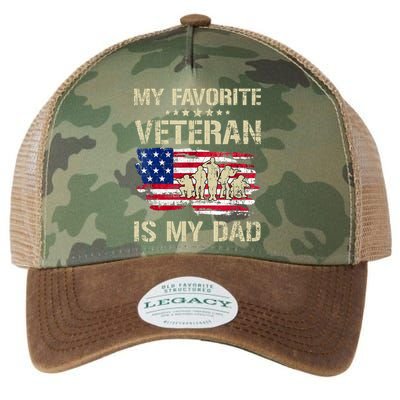 Father Veterans My Favorite Veteran Is My Dad Us Flag Legacy Tie Dye Trucker Hat