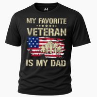Father Veterans My Favorite Veteran Is My Dad Us Flag Cooling Performance Crew T-Shirt
