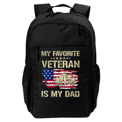 Father Veterans My Favorite Veteran Is My Dad Us Flag Backpack