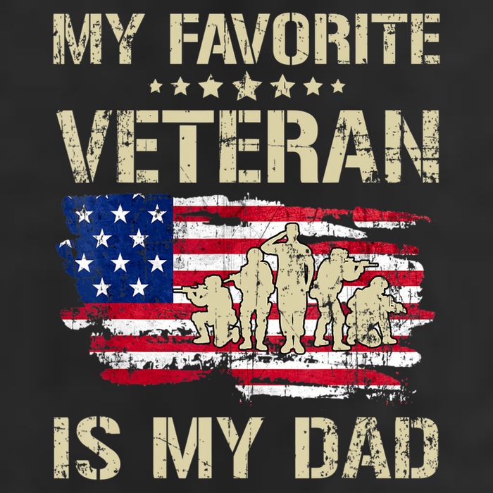 Father Veterans My Favorite Veteran Is My Dad Us Flag Beanie
