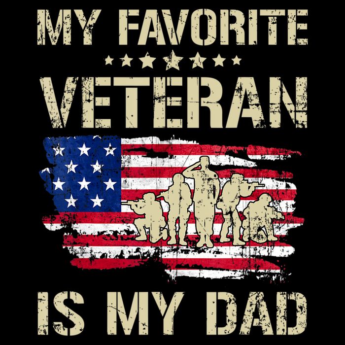 Father Veterans My Favorite Veteran Is My Dad Us Flag Flat Bill Trucker Hat