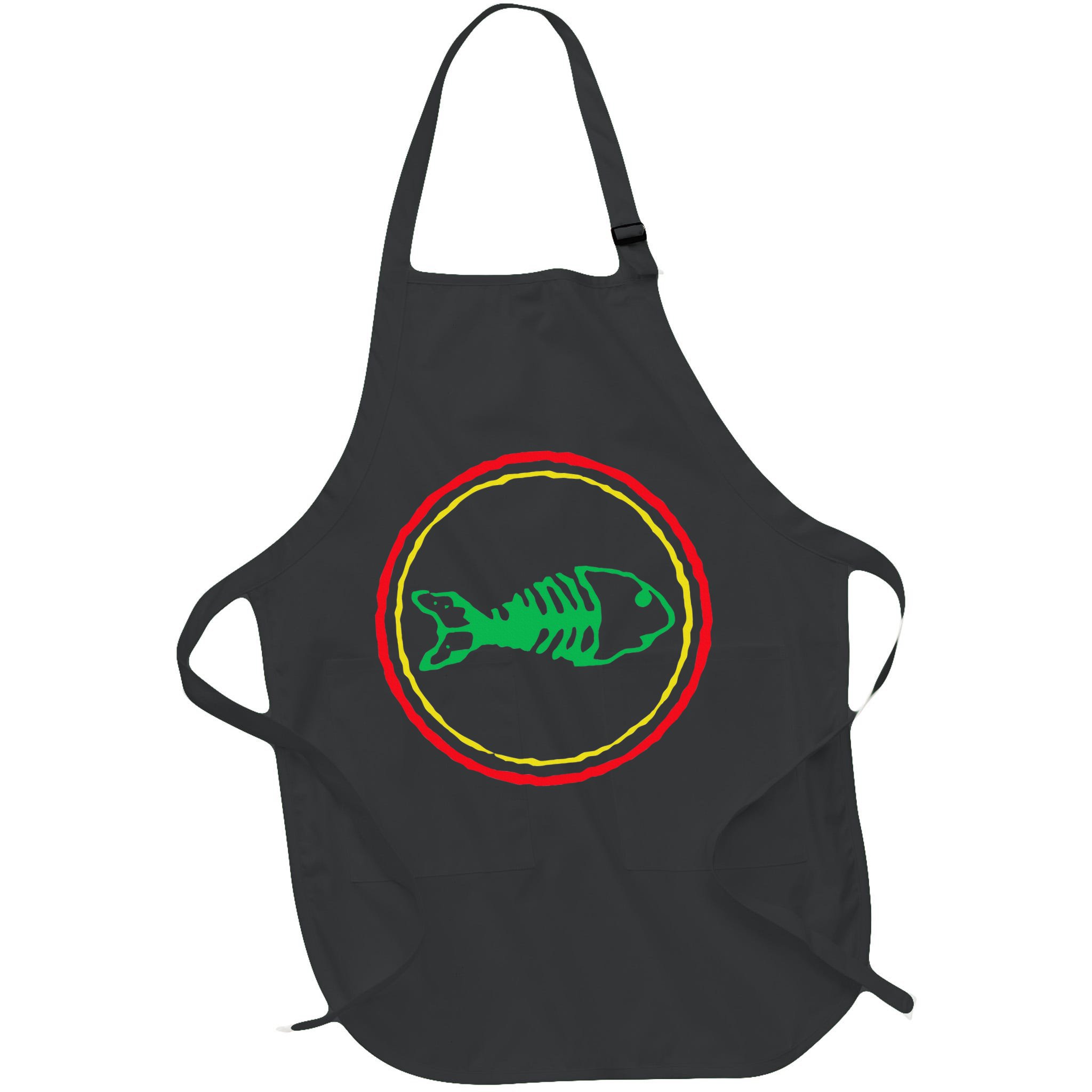 Fishbones Valentine Mardi Gras Patrick Fish Store Apron