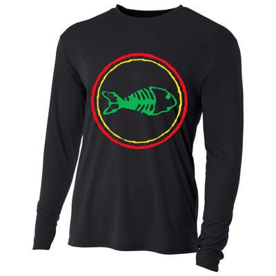 Fishbones Valentine Mardi Gras Patrick Fish Store Cooling Performance Long Sleeve Crew