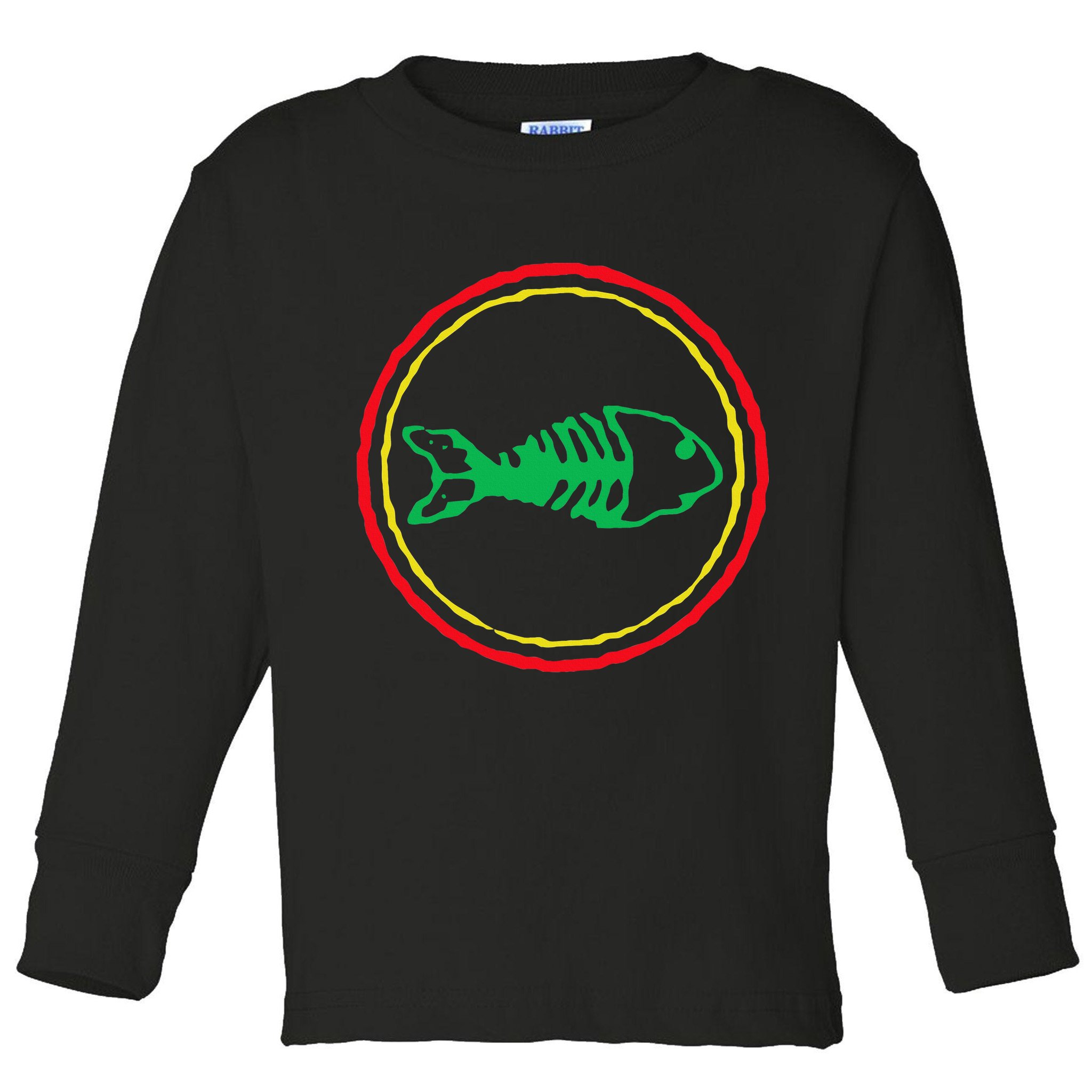 Fishbones Valentine Mardi Gras Patrick Fish Store Toddler Long Sleeve Shirt