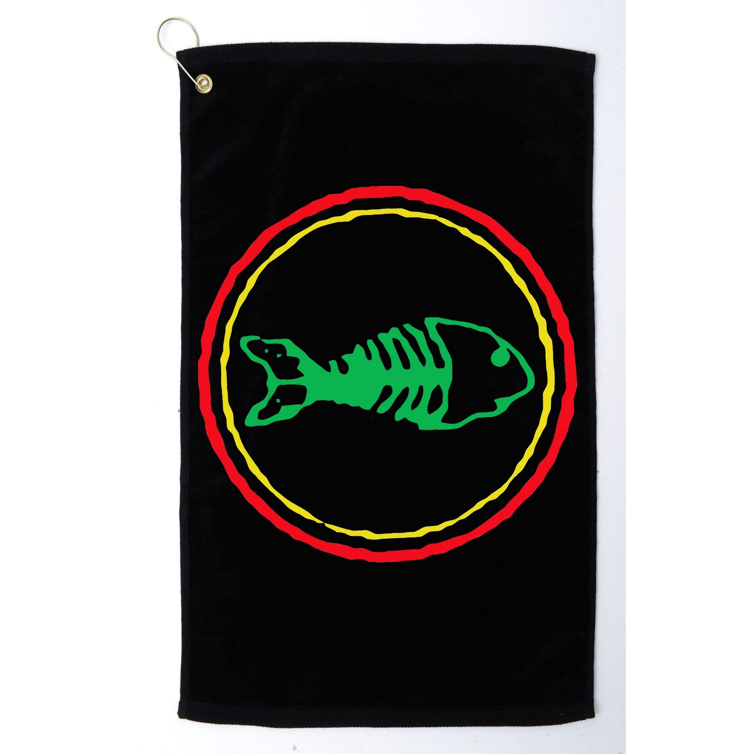 Fishbones Valentine Mardi Gras Patrick Fish Store Golf Towel