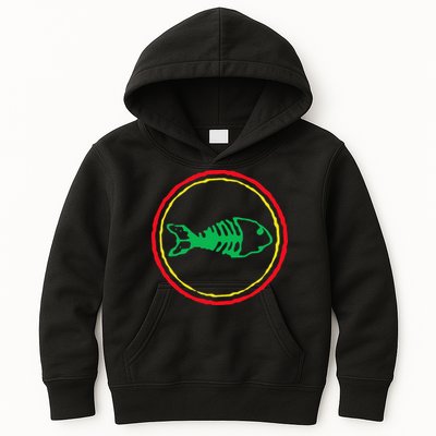 Fishbones Valentine Mardi Gras Patrick Fish Store Kids Hoodie