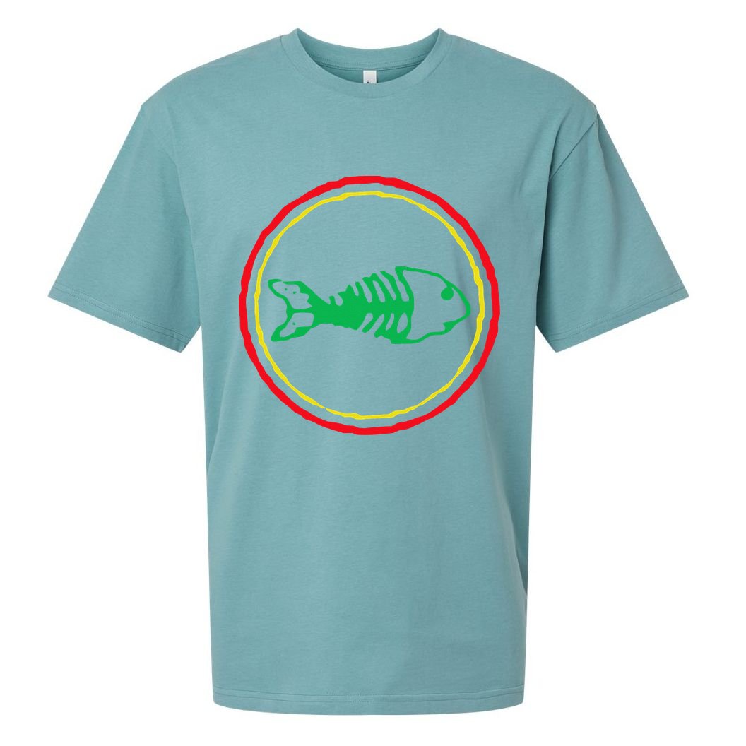 Fishbones Valentine Mardi Gras Patrick Fish Store Sueded Cloud Jersey T-Shirt