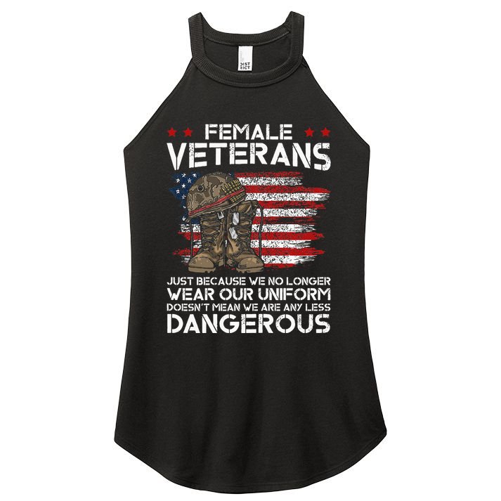 Female Veterans Not Any Less Dangerous Women's Perfect Tri Rocker Tank