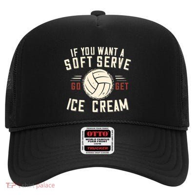 Funny Volleyball Ns Volleyball Gift High Crown Mesh Back Trucker Hat