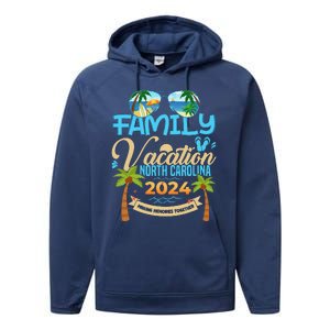 Family Vacation North Carolina 2024 Summer Vacation 2024 Performance Fleece Hoodie