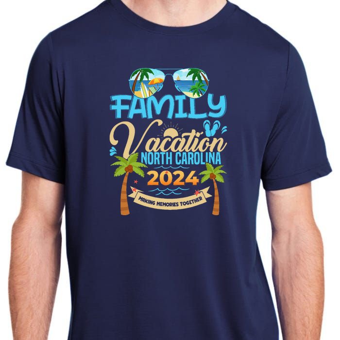 Family Vacation North Carolina 2024 Summer Vacation 2024 Adult ChromaSoft Performance T-Shirt