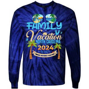 Family Vacation North Carolina 2024 Summer Vacation 2024 Tie-Dye Long Sleeve Shirt