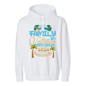 Family Vacation North Carolina 2024 Summer Vacation 2024 Garment-Dyed Fleece Hoodie