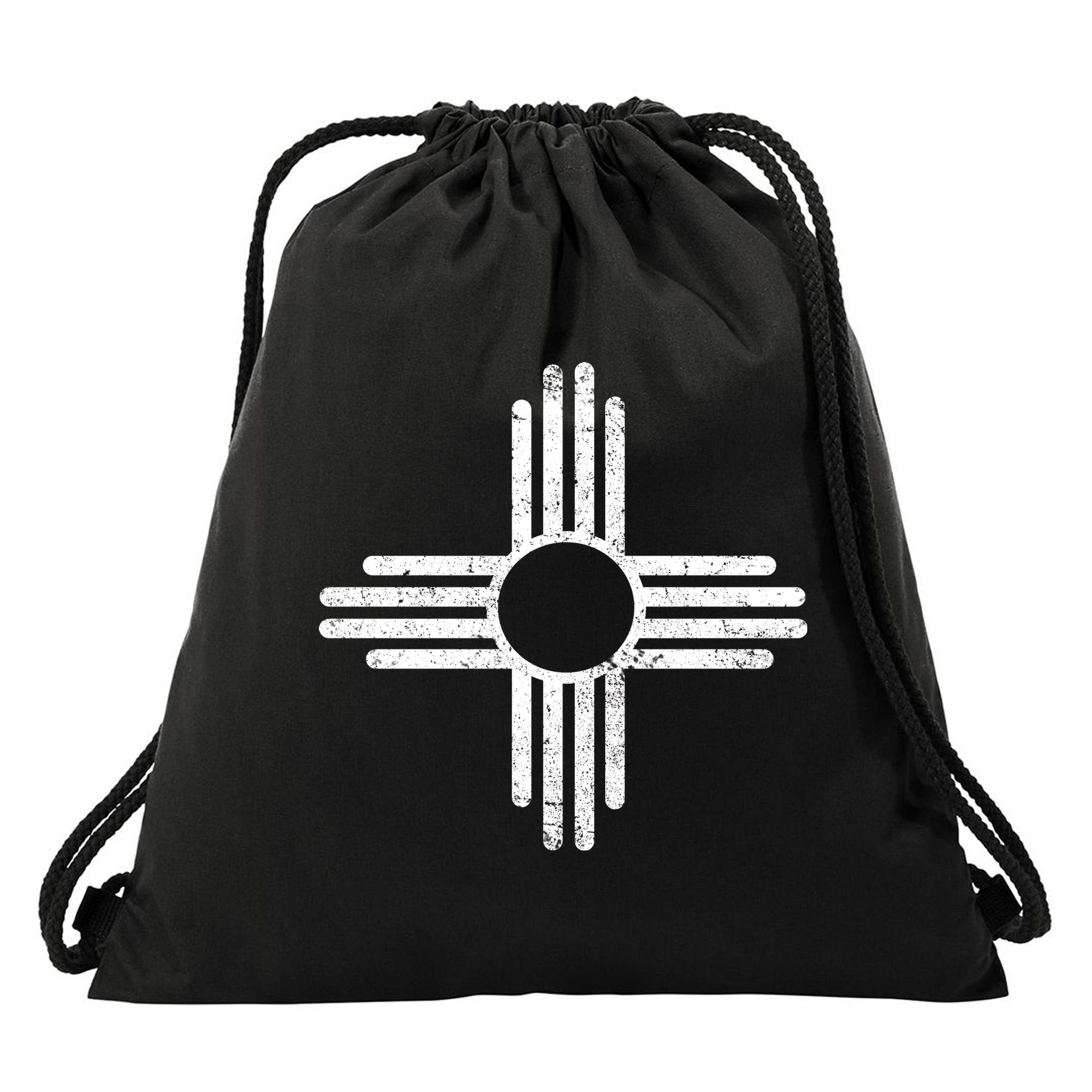 Funny Vintage New Mexico Flag Symbol Drawstring Bag