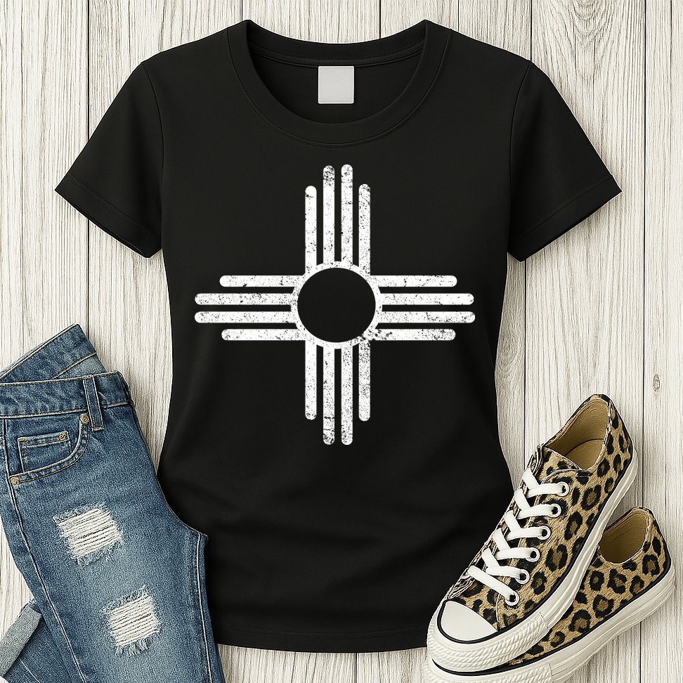 Funny Vintage New Mexico Flag Symbol Womens T-Shirt
