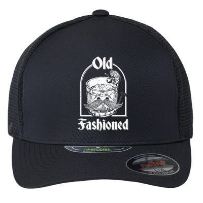 Funny Vintage Old Fashion Drink Flexfit Unipanel Trucker Cap