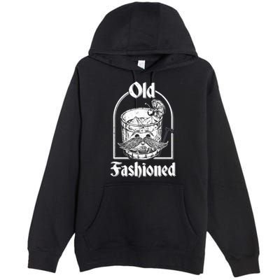 Funny Vintage Old Fashion Drink Premium Pullover Hoodie