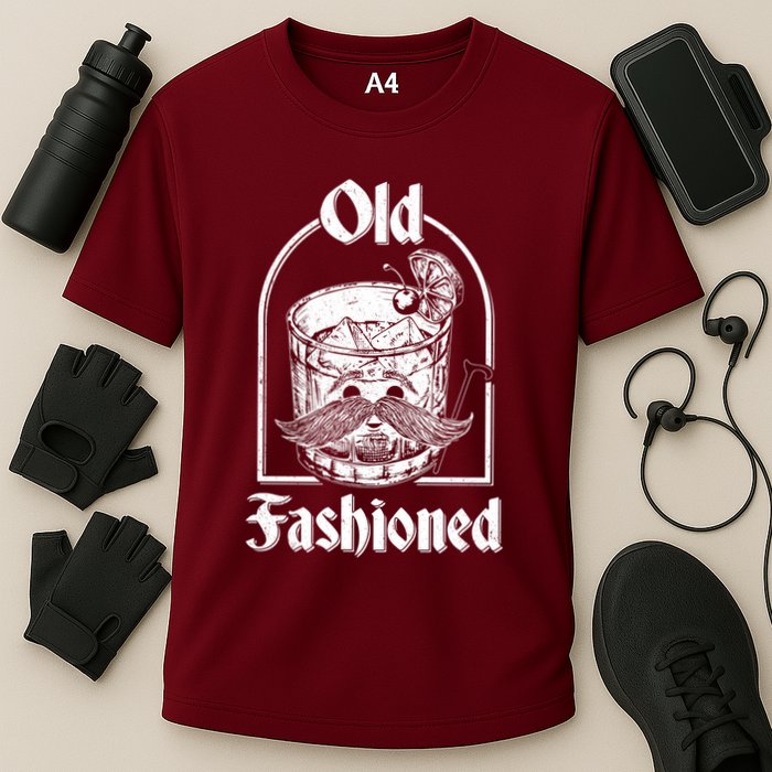 Funny Vintage Old Fashion Drink Performance Shirt