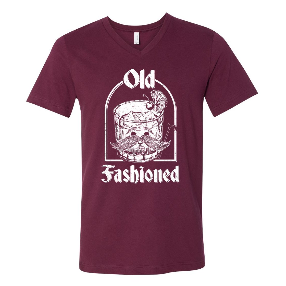 Funny Vintage Old Fashion Drink V-Neck T-Shirt