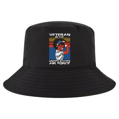 Female Veteran Of The United States Air Force, USAF Veteran Cool Comfort Performance Bucket Hat