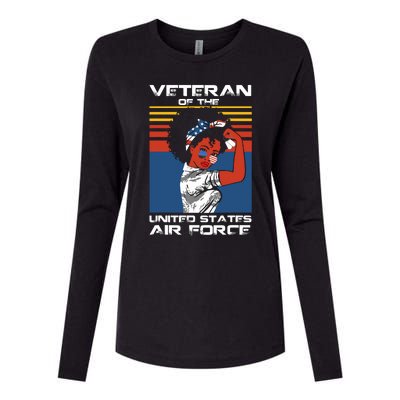 Female Veteran Of The United States Air Force, USAF Veteran Womens Cotton Relaxed Long Sleeve T-Shirt