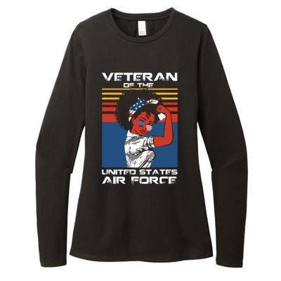 Female Veteran Of The United States Air Force, USAF Veteran Womens CVC Long Sleeve Shirt