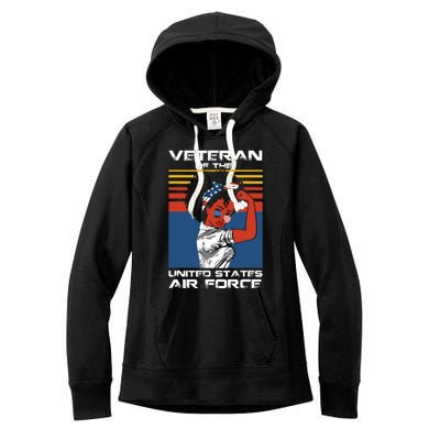 Female Veteran Of The United States Air Force, USAF Veteran Women's Fleece Hoodie