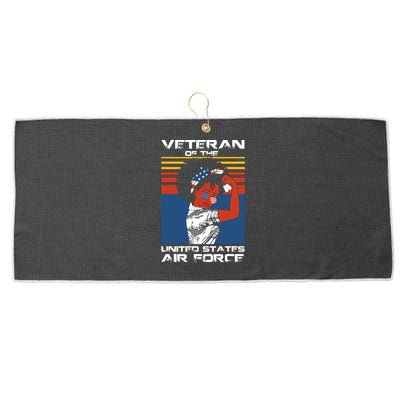 Female Veteran Of The United States Air Force, USAF Veteran Large Microfiber Waffle Golf Towel