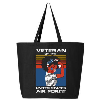 Female Veteran Of The United States Air Force, USAF Veteran 25L Jumbo Tote