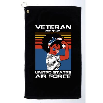 Female Veteran Of The United States Air Force, USAF Veteran Platinum Collection Golf Towel