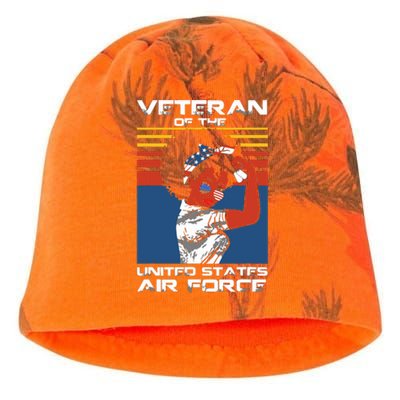 Female Veteran Of The United States Air Force, USAF Veteran Kati - Camo Knit Beanie