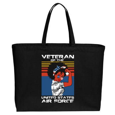 Female Veteran Of The United States Air Force, USAF Veteran Cotton Canvas Jumbo Tote